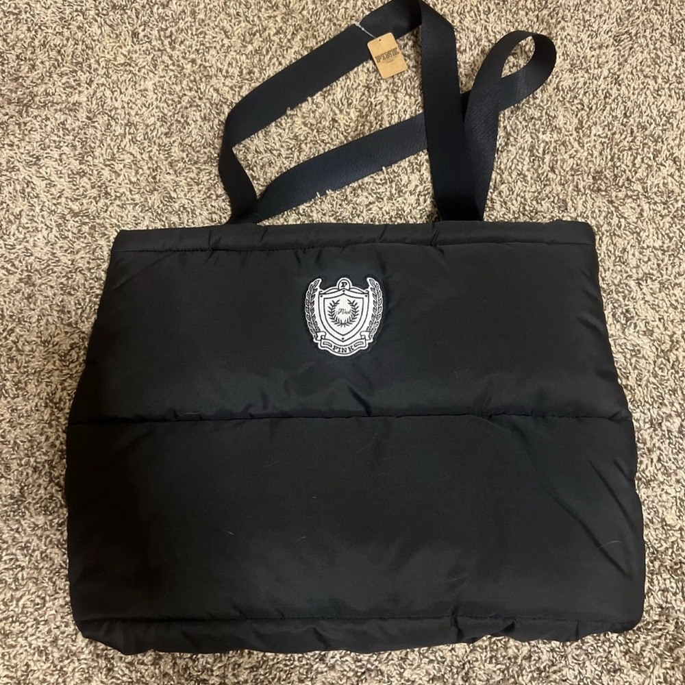 PINK VICTORIA SECRET Puffy Black Tote From Black Friday 2023
